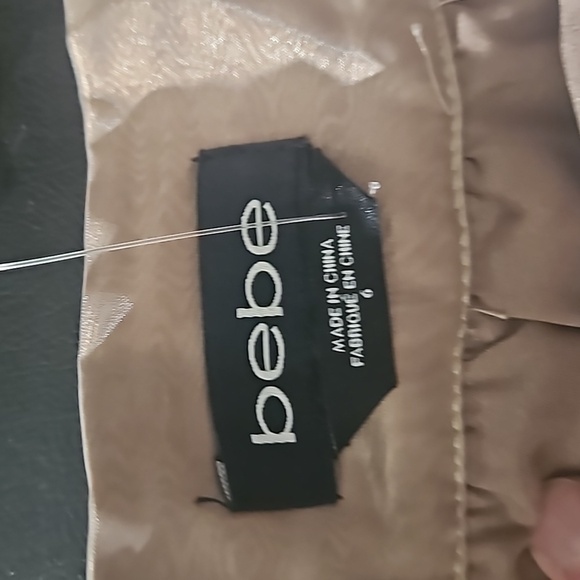 BEBE Fit and Flare Mauve Pink Embroidered 3 Layer Skirt womens size 6 NWT - Picture 5 of 12